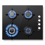 4-Burner Gas Hob with Wok Burner and Protection