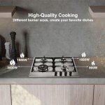4-Burner Gas Hob with Flame Failure Protection