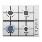 Hisense 60cm Stainless Steel Gas Hob with 4 Burners