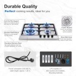 4-Burner Gas Hob with Flame Failure Protection