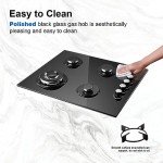 4-Burner Gas Hob with Wok Burner and Protection