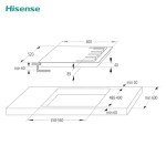 Hisense 60cm Stainless Steel Gas Hob with 4 Burners