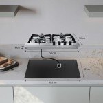 4-Burner Gas Hob with Flame Failure Protection