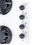 SIA 60cm White 4 Burner Gas Hob