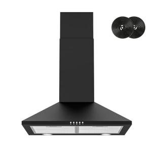 FIREGAS 60cm Black Wall-Mounted Cooker Hood