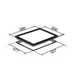 SIA 60cm White 4 Burner Gas Hob