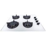 SIA 60cm White 4 Burner Gas Hob