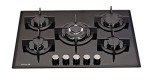Millar 70 cm Black Glass Gas Cooktop