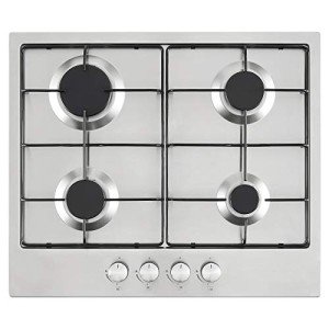 Cookology 60cm Stainless Steel 4 Burner Gas Hob