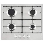 Cookology 60cm Stainless Steel 4 Burner Gas Hob