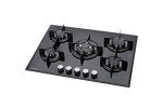 Millar 70 cm Black Glass Gas Cooktop