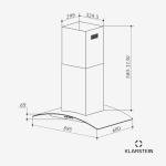 Klarstein 90cm Wall Mount Kitchen Extractor Hood
