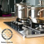 Cookology 60cm Stainless Steel 4 Burner Gas Hob