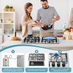 Noxton 4 Burner Built-in Gas Hob with Safety Features