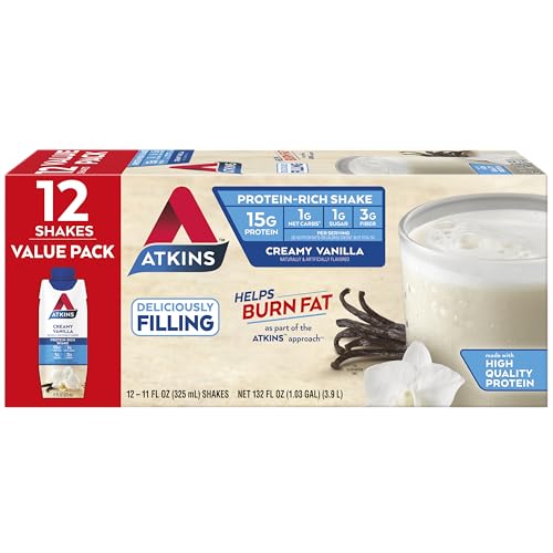 Atkins Vanilla Protein Shake - Keto Friendly, 12 Count