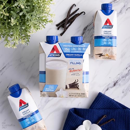 Atkins Vanilla Protein Shake - Keto Friendly, 12 Count