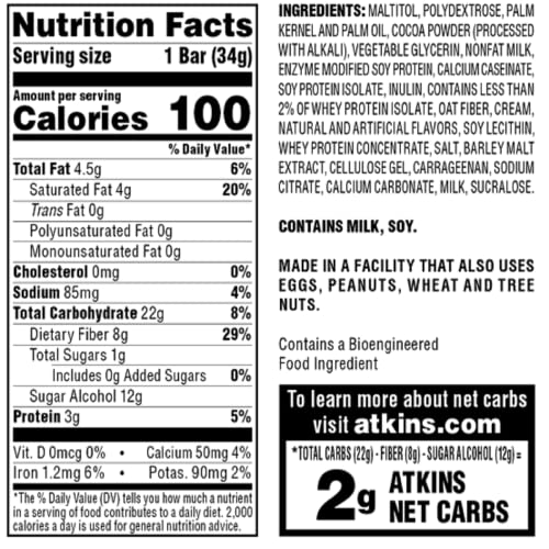 Atkins Endulge Chocolate Caramel Mousse Bars - 5 Count