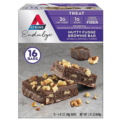 Atkins Endulge Nutty Fudge Brownies, 16 Count