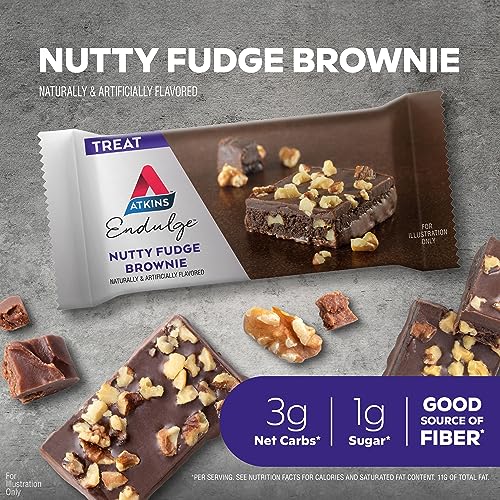 Atkins Endulge Nutty Fudge Brownies, 16 Count