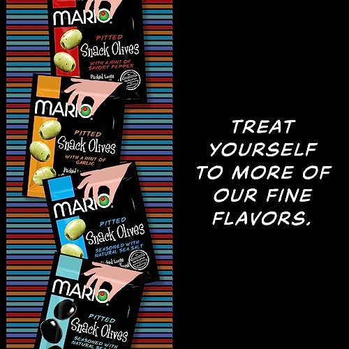 Mario Camacho Snack Olives Variety Pack, 12 Count