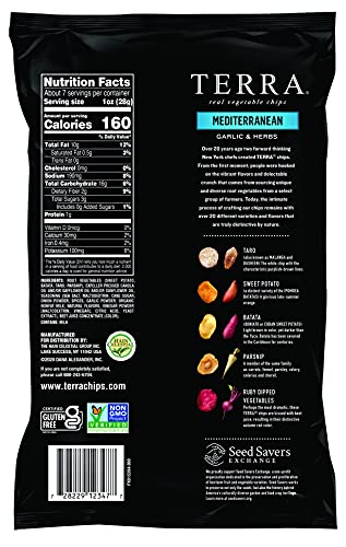Mediterranean Garlic & Herbs Vegetable Chips, 6.8 Oz