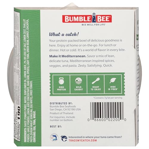 Mediterranean Tuna Pasta Bowl - High Protein Meal