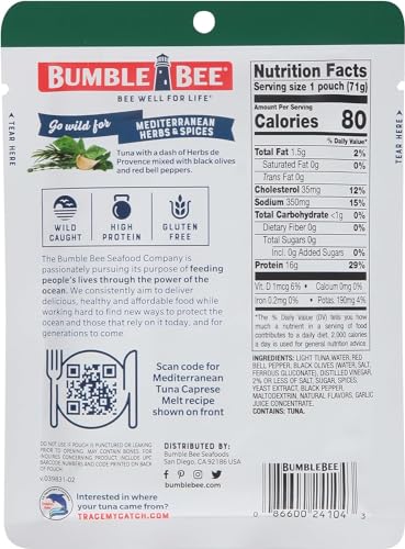 Bumble Bee Mediterranean Spiced Tuna - 14g Protein
