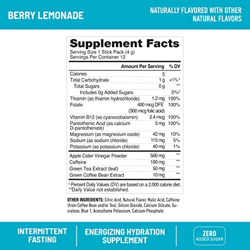 SlimFast Electrolyte Hydration Packets - Berry Lemonade