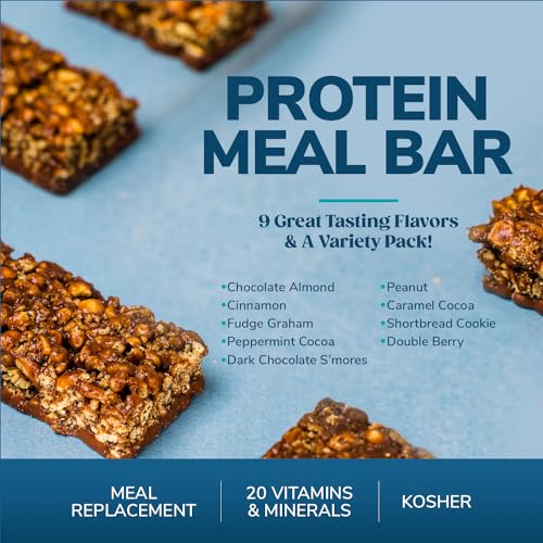 Caramel Cocoa Meal Replacement Protein Bars, 15g Protein