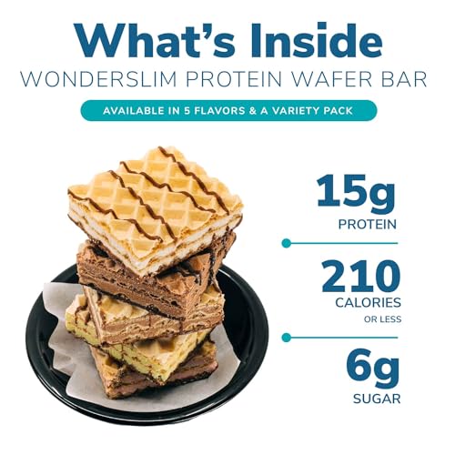 Chocolate Protein Wafer Snack Bars, 15g Protein