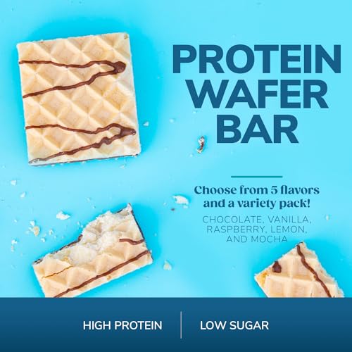 Chocolate Protein Wafer Snack Bars, 15g Protein