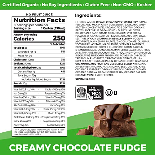 Orgain Organic Protein Shake - Chocolate Fudge Pack