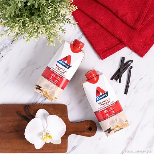 Atkins Vanilla Cream Keto Protein Shake, 23g Protein