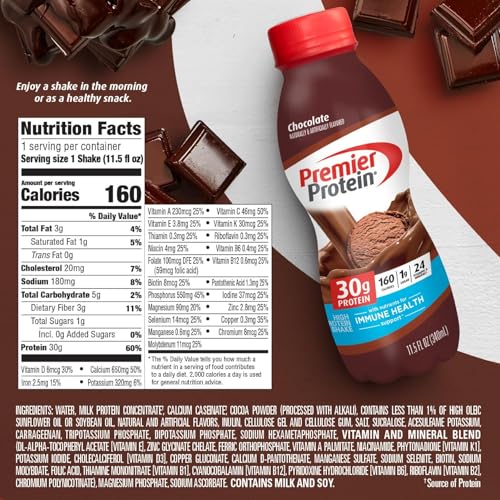 Chocolate Premier Protein Shake – 30g Protein, Low Sugar