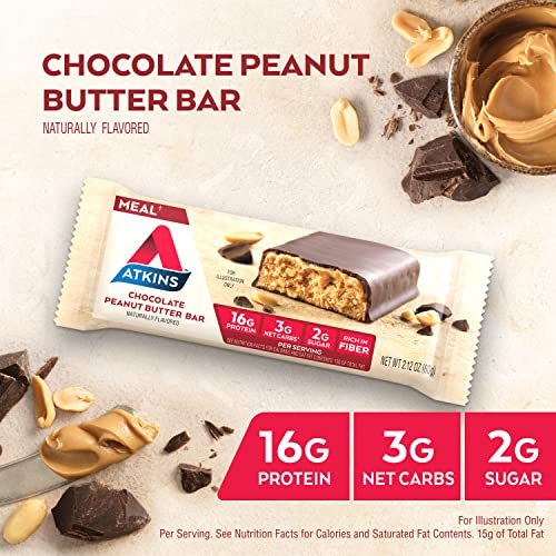Atkins Peanut Butter Chocolate Protein Meal Bars