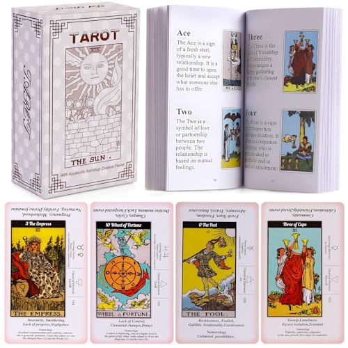 Erbacan Beginner Tarot Card Deck with Guidebook