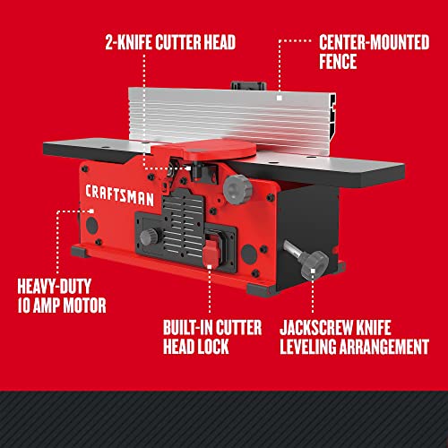 CRAFTSMAN Benchtop Jointer, 22K Cuts per Minute
