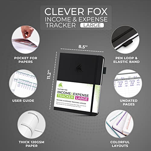 Clever Fox Large Income & Expense Tracker Notebook