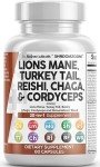 Organic Mushroom Supplement with Lions Mane & Turkey Tail