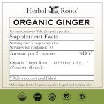 Organic Ginger Root Capsules - 1,200 mg, 60 Count