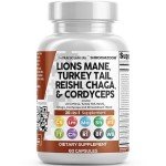 Organic Mushroom Supplement with Lions Mane & Turkey Tail