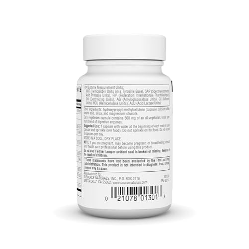 Source Naturals Essential Enzymes for Digestive Support 60 Caps