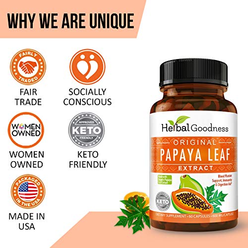 Papaya Leaf Extract - 10X Digestive Support Capsules