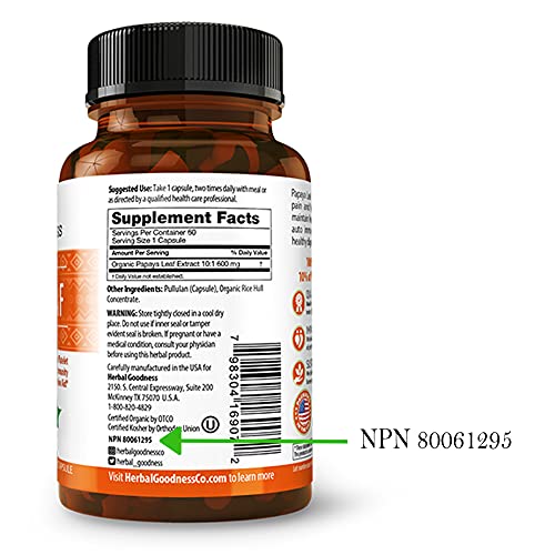 Papaya Leaf Extract - 10X Digestive Support Capsules