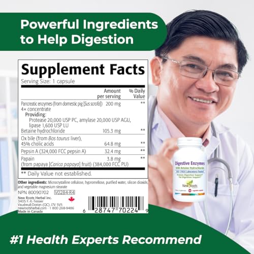Herbal Digestive Enzymes with Ox Bile 100 Capsules