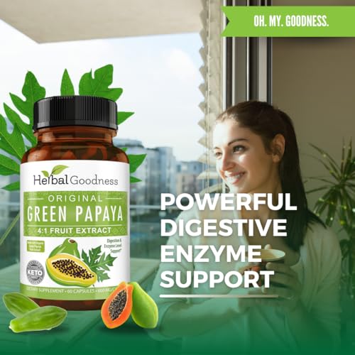 Green Papaya Leaf Extract Capsules for Digestion