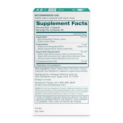 Himalaya Easy Digestion Probiotics & Herbal Support