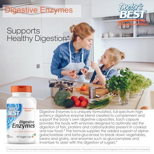 Herbal Digestive Enzymes - Non-GMO Vegetarian Formula