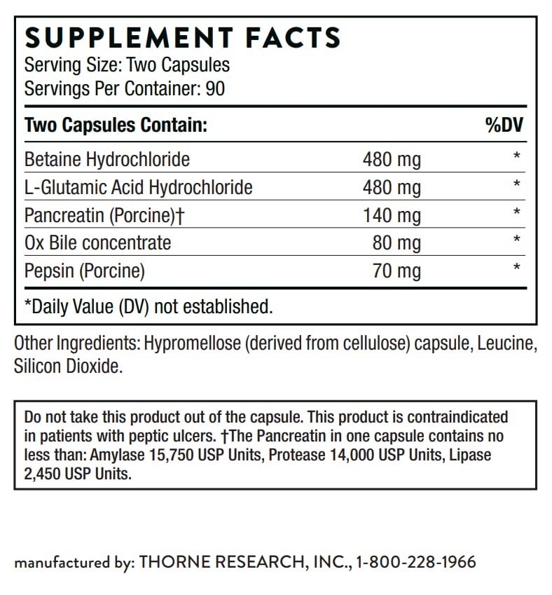 Thorne Advanced Digestive Enzymes for Gut Health