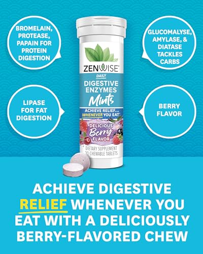 Chewable Digestive Enzymes with Bromelain - Berry Flavor